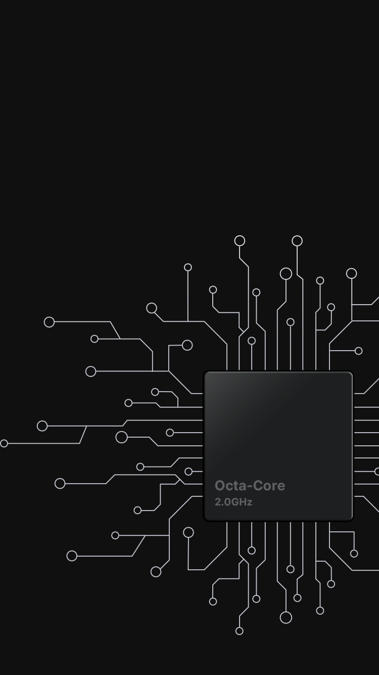 Octa-Core 2.0GHz processor  for multitasking speed