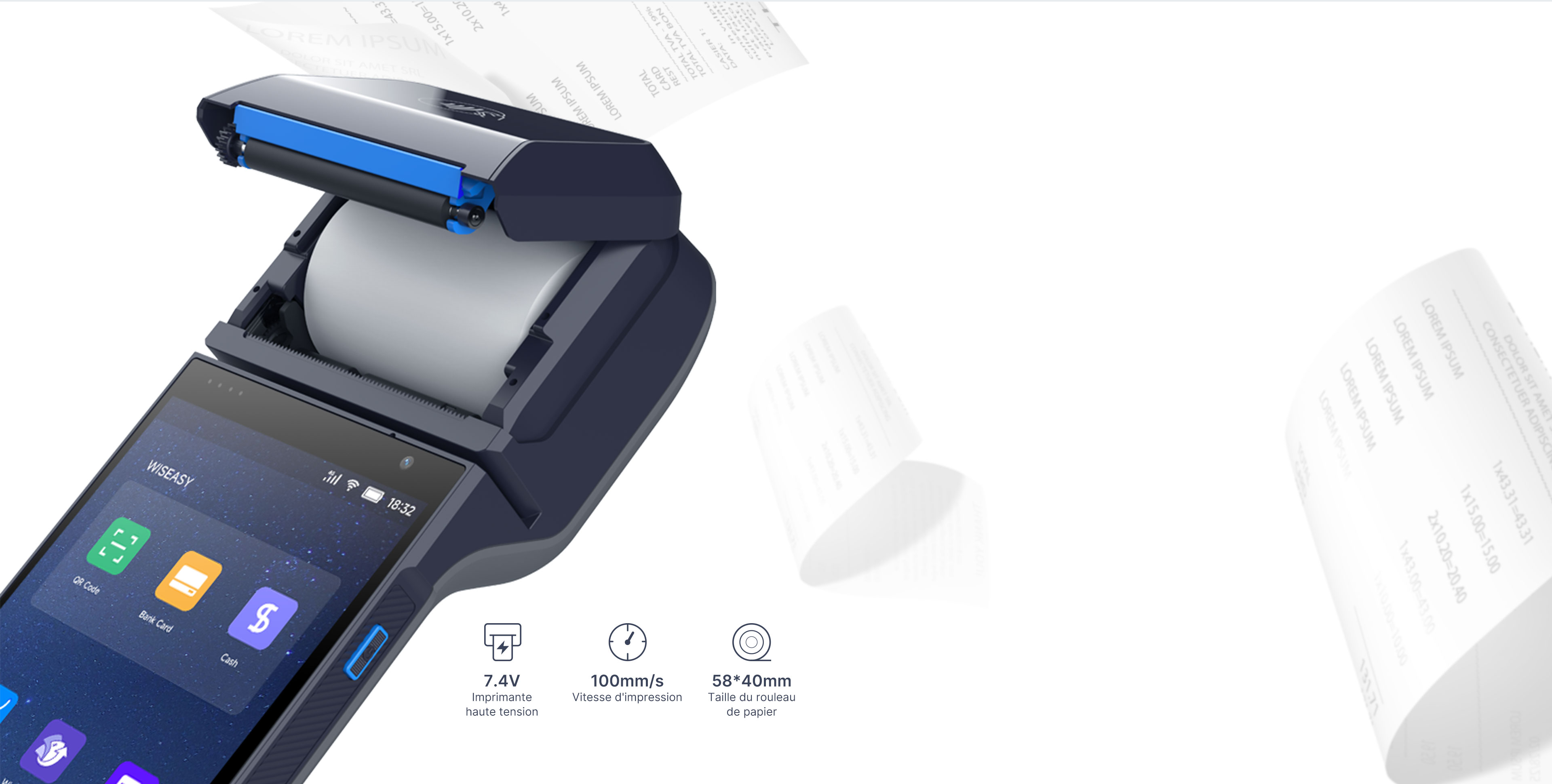 Une imprimante fiable et rapide qui permet l'impression rapide des reçus
