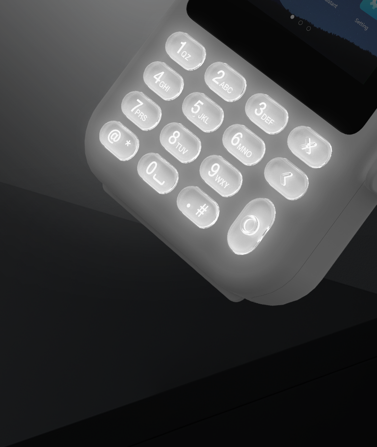 أزرار مضاءة من الخلف