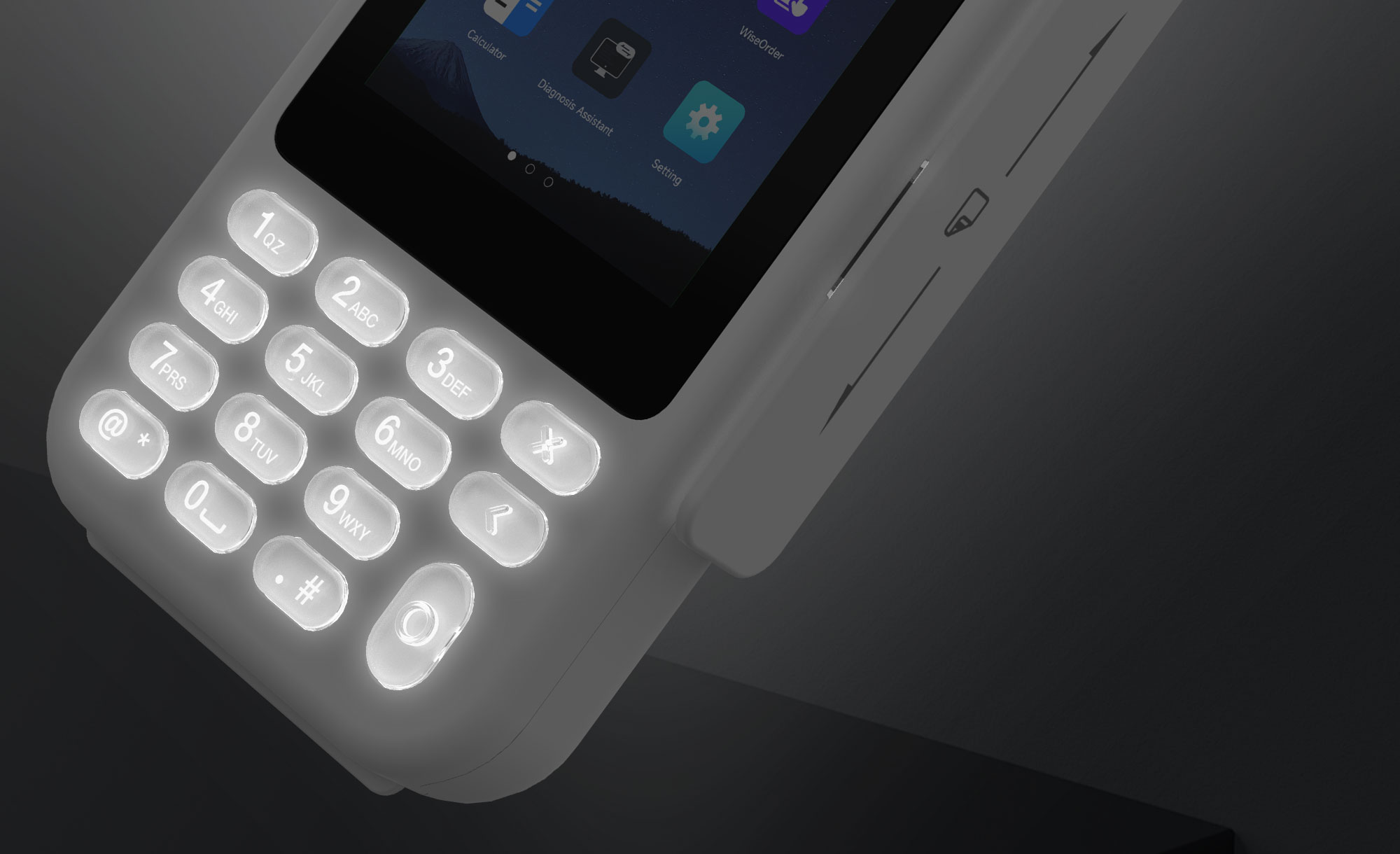 أزرار مضاءة من الخلف