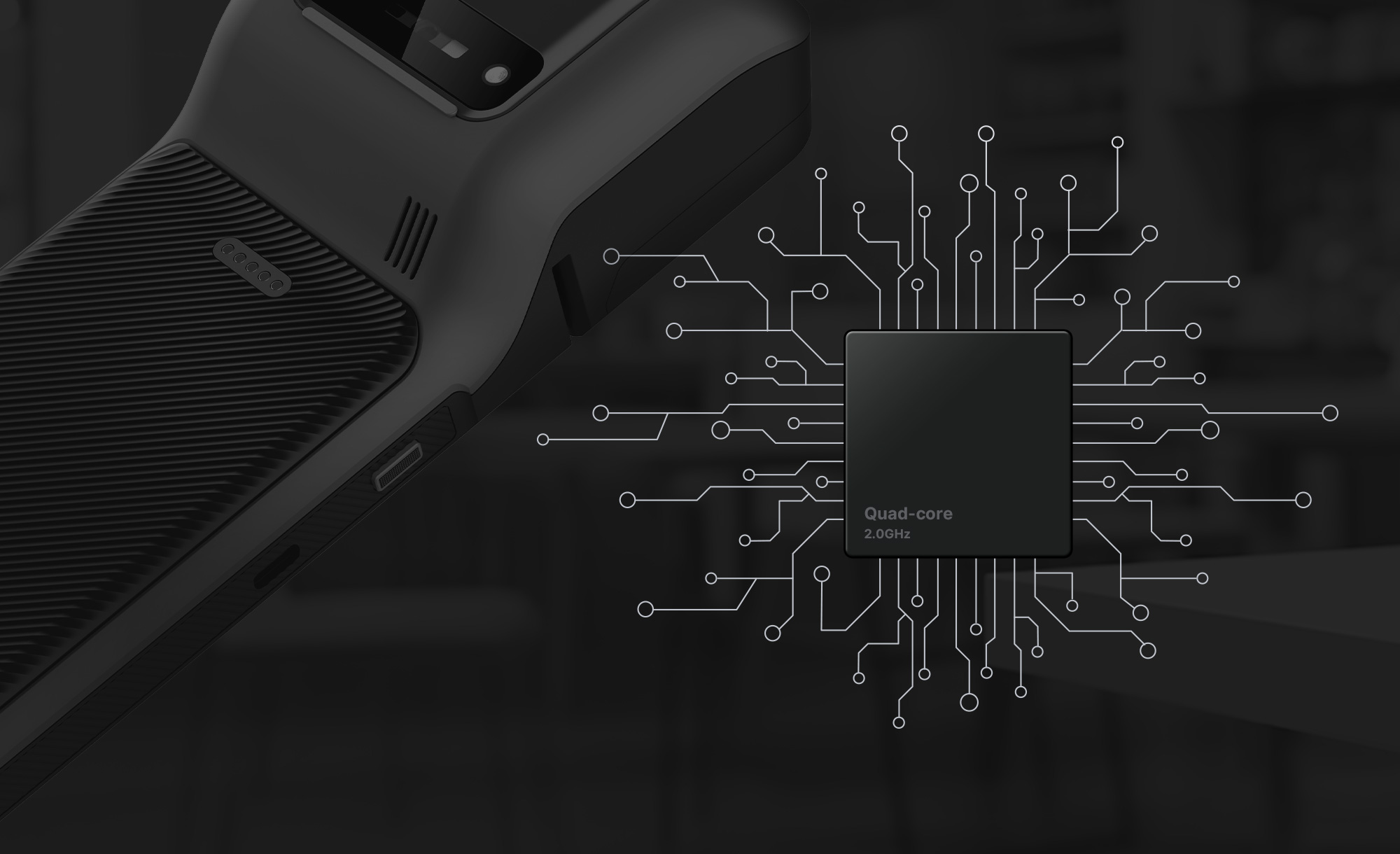 Processeur quad-core haute efficacité et 4G LTE CPU